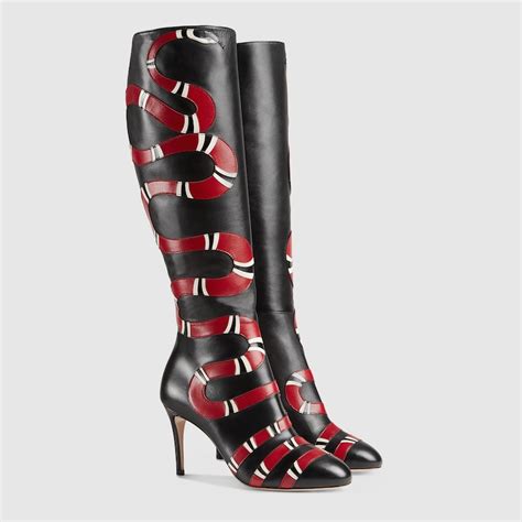 black snake gucci shoes|Gucci snake boots price.